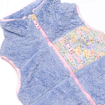 Farrah Floral Vest, Blue