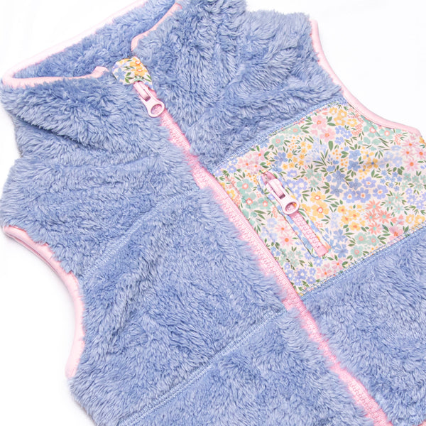 Farrah Floral Vest, Blue