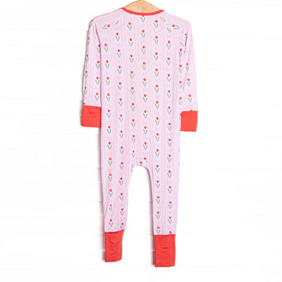 Truly Tulips Bamboo Zippy Pajama, Pink