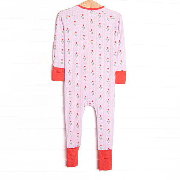 Truly Tulips Bamboo Zippy Pajama, Pink