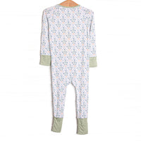 Orange You Glad Garden Bamboo Zippy Pajama, Green