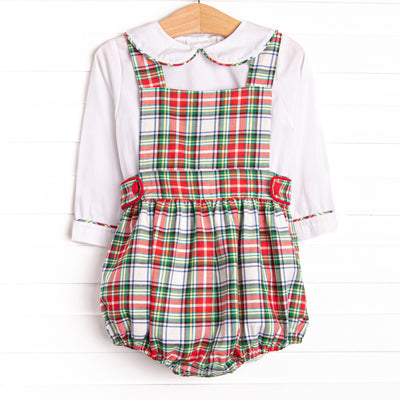 Bleu: Clark Classic Long Sleeve Bubble Set, Red Plaid
