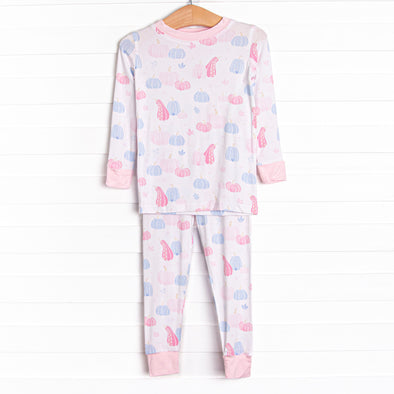 Autumn Aura Bamboo Pajama Set, Pink