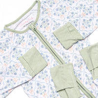 Orange You Glad Garden Bamboo Zippy Pajama, Green