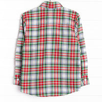 Bleu: Conrad Classic Button-Up Shirt, Red Plaid