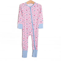 Floral Finds Bamboo Zippy Pajama, Pink