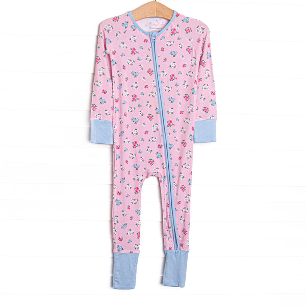 Floral Finds Bamboo Zippy Pajama, Pink