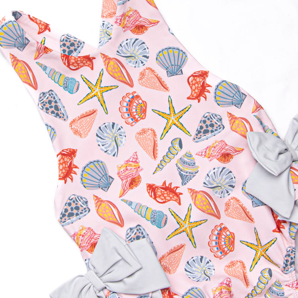 Sandy Seashells One Piece, Pink