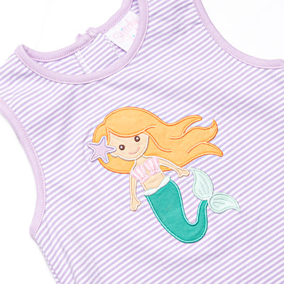 Siren Song Applique Dress, Purple