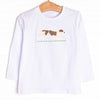 Go Dog Go Applique Top, White