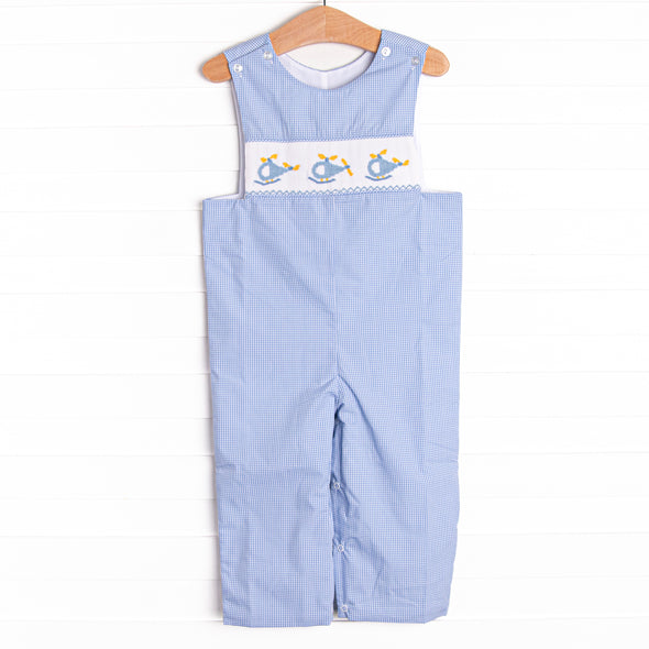Up in the Air Smocked Jon Jon, Blue