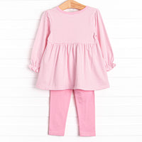 Pocketful of Presents Applique Legging Set, Pink