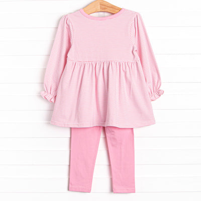 Pocketful of Presents Applique Legging Set, Pink