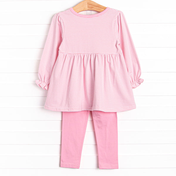 Pocketful of Presents Applique Legging Set, Pink