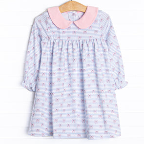 Bow-u-tiful Striped Dress, Pink