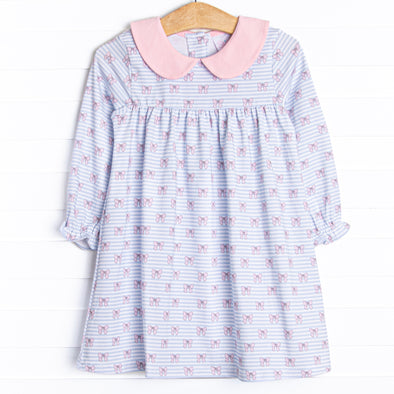 Bow-u-tiful Striped Dress, Pink