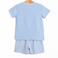 Evan Short Set, Medium Blue Stripe