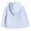 Quilted Hooded Coat, Blue