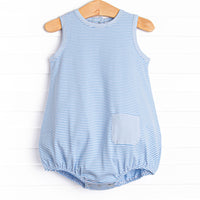 Noah Pocket Bubble, Medium Blue Stripe