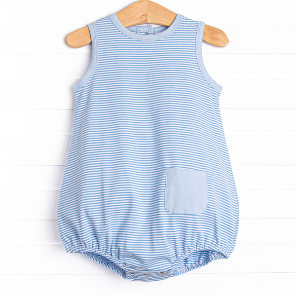 Noah Pocket Bubble, Medium Blue Stripe