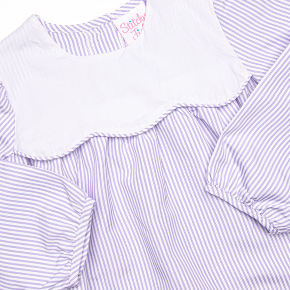 Southern Scallops Dress, Purple