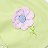 Fresh Air Flowers Applique Diaper Set, Green