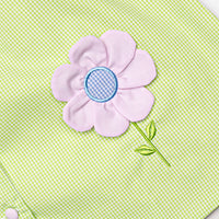 Fresh Air Flowers Applique Dress, Green