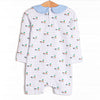 Seasonal Swim Short Romper, Blue