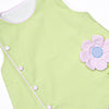 Fresh Air Flowers Applique Diaper Set, Green