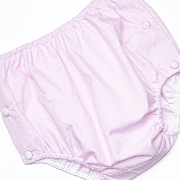 Fresh Air Flowers Applique Diaper Set, Green