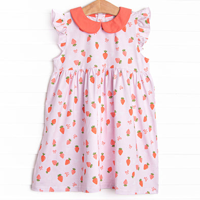 Berry Bow Dress, Pink