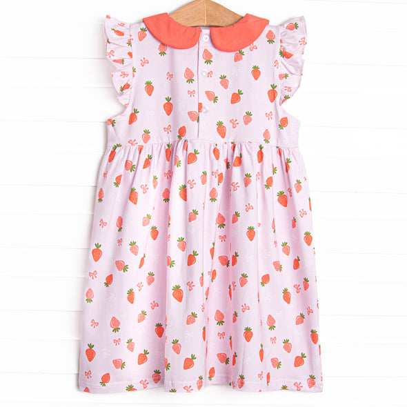 Berry Bow Dress, Pink
