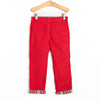 Bleu: Conrad Classic Pant, Red Corduroy