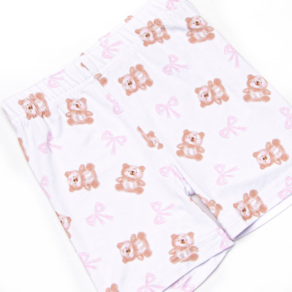 Treasured Teddy Bamboo Pajama Short Set, Pink