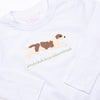 Go Dog Go Applique Top, White