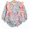 Smell the Roses Diaper Set, Blue