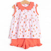 Berry Bow Ruffle Short Set, Pink