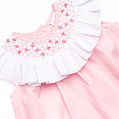 Porcelain Petals Smocked Dress, Pink