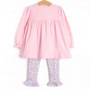 Raleigh Rose Ruffle Legging Set, Pink