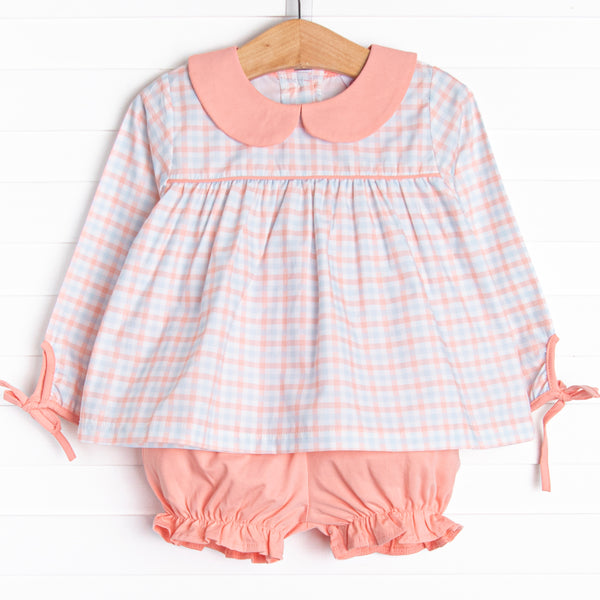 Plaid Promise Bloomer Set, Pink