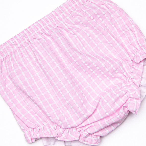 Picnic Plaid Diaper Set, Pink