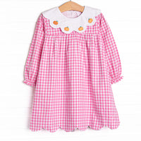 Pumpkin Patch Proper Embroidered Dress, Pink