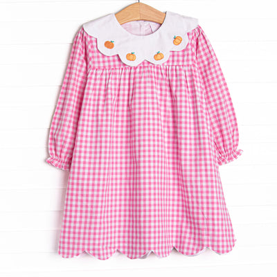 Pumpkin Patch Proper Embroidered Dress, Pink