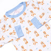 Dozing Doodles Bamboo Pajama Set, Blue