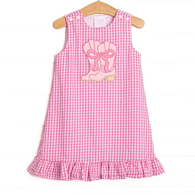 pink rodeo dress Girls Pink Western Wear, Pink Cowgirl Dress, Pink Cowgirl Birthday, Rodeo, Pink, Pageant OOC, Casual Wear, Bandana, Texan Day, Boutique Set