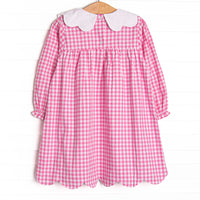 Pumpkin Patch Proper Embroidered Dress, Pink