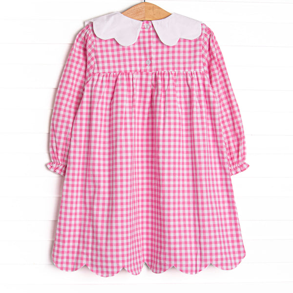 Pumpkin Patch Proper Embroidered Dress, Pink