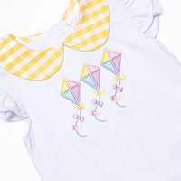 Summer Skies Applique Short Set, Yellow