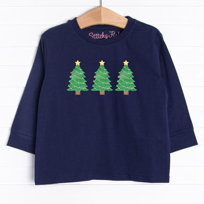The tee is featured in six colors: Heather Gray, Soft Blue, Navy Blue, Ballerina Pink, Red, and White.