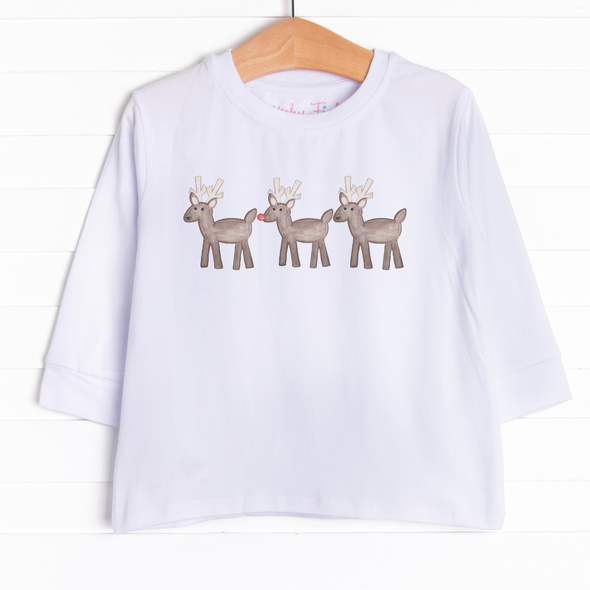 Reindeer Trio Long Sleeve Graphic Tee